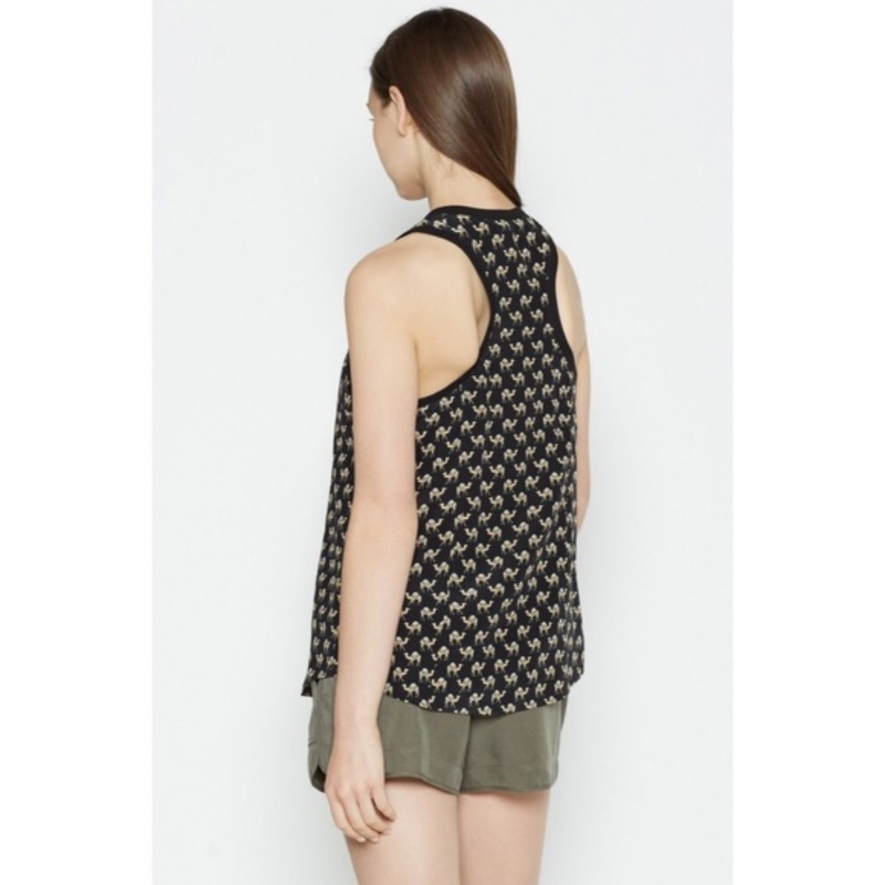 ❌SOLD❌ [Joie] Silk Camel Racerback Pocket Tank Top - Picture 2 of 8